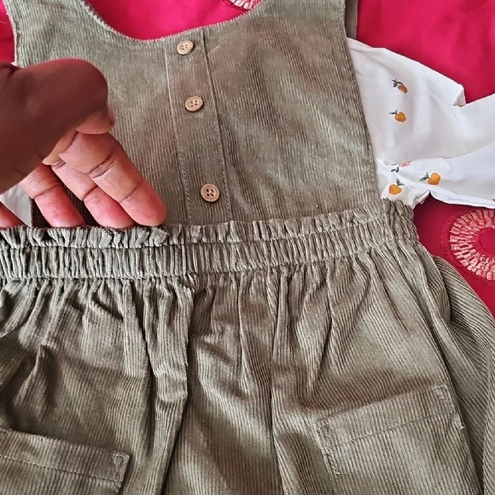 Carter's Olive Green Corduroy Diaper Cover Set